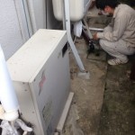 給湯器取り替えの現場調査中！