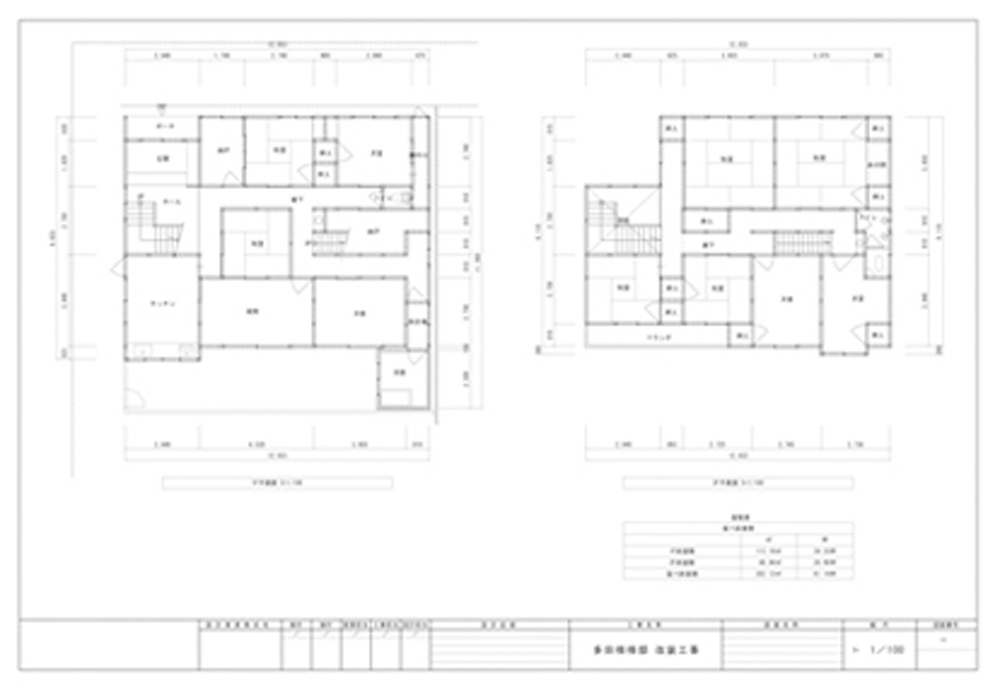 姫路市 T様邸 建て替えリノベ工事-図面1F