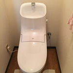 床や壁などを変えずトイレ本体のみ交換しました。