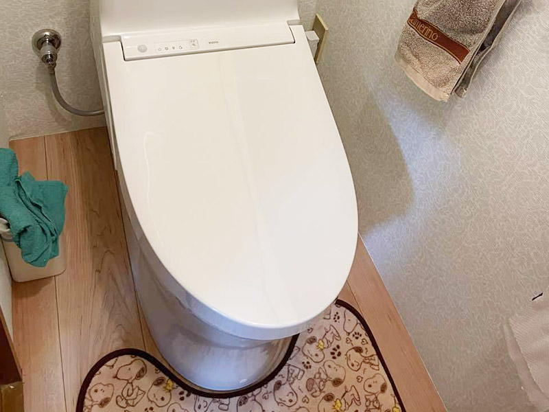 清潔感のあるトイレになりました。